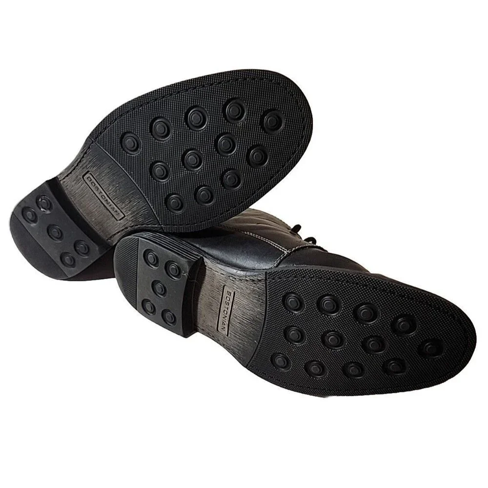 BOSTONIAN Boot Mens 9 Leather Brently Style Chukka Low‎ Shoe BLACK $120 MSRP
